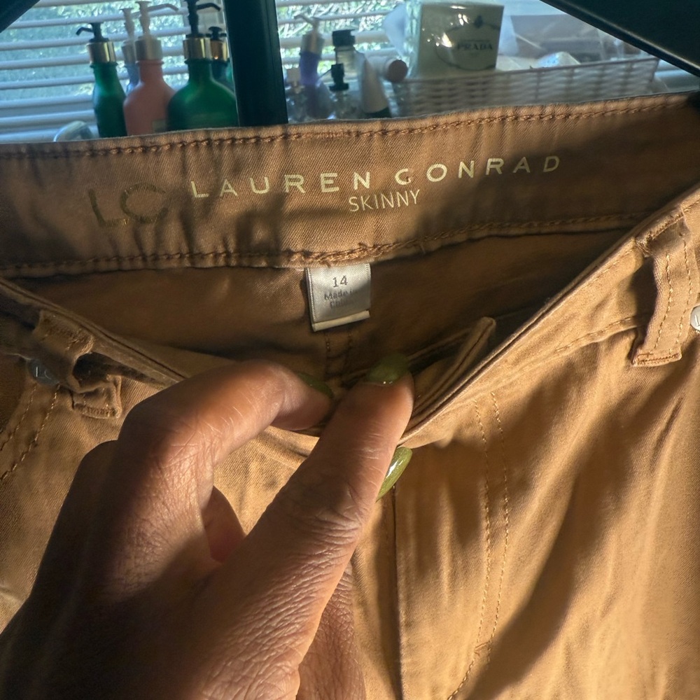 LC Lauren Conrad Camel Skinny Pants